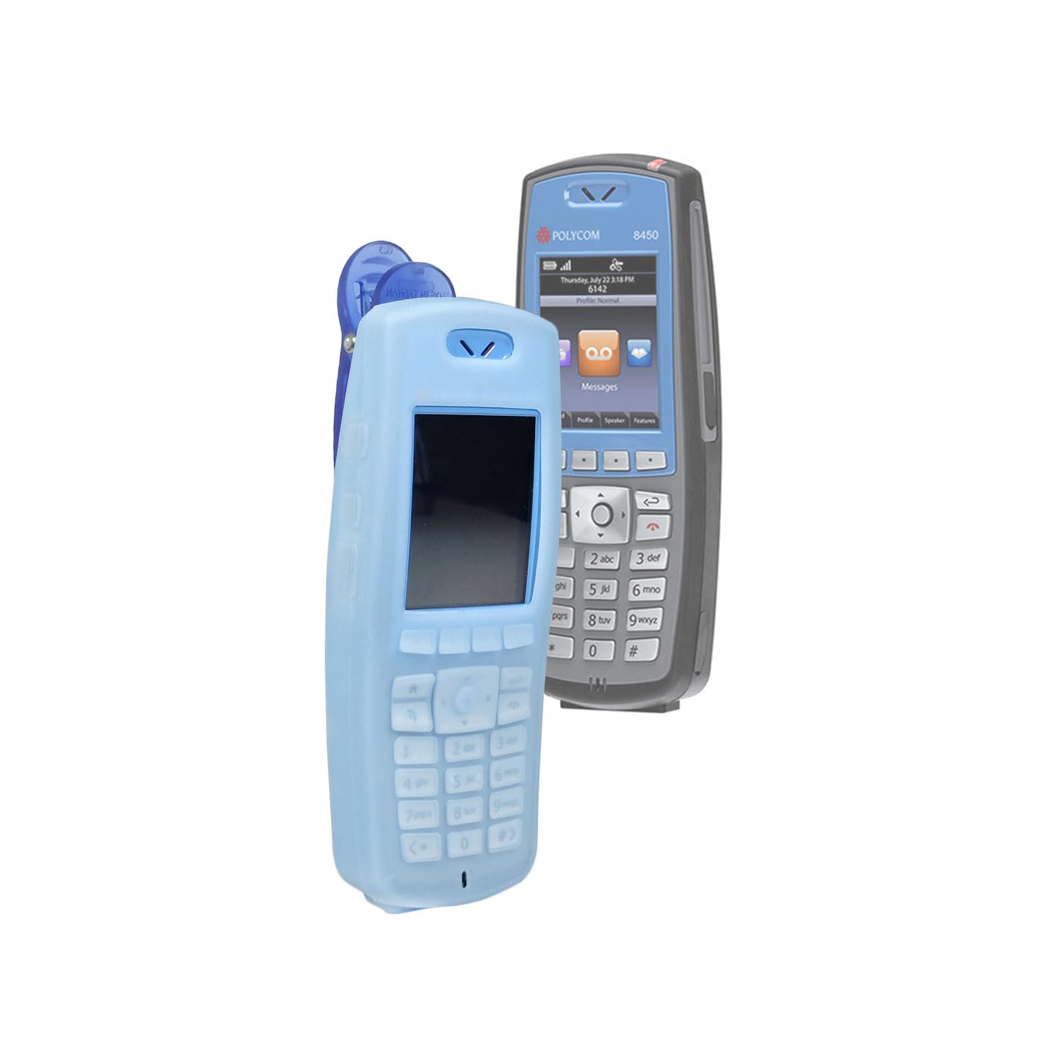 Blue Silicone Gel Case for Polycom SpectraLink 8400 Phones: 2310-37180-002