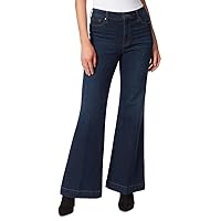 Jessica Simpson Womens True Love Solid Denim Wide Leg Jeans