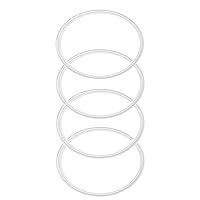 Pack of 4, 30 oz Replacement Rubber Lid Ring, 3.7 Inch Diameter - Gasket Seals, Lid for Insulated Stainless Steel Tumblers, Cups Vacuum Effect, fit for Brands Yeti, Ozark Trail, Beast, White by C&Berg