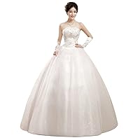 Strapless Floor Length Bridal Gown Wedding Dress