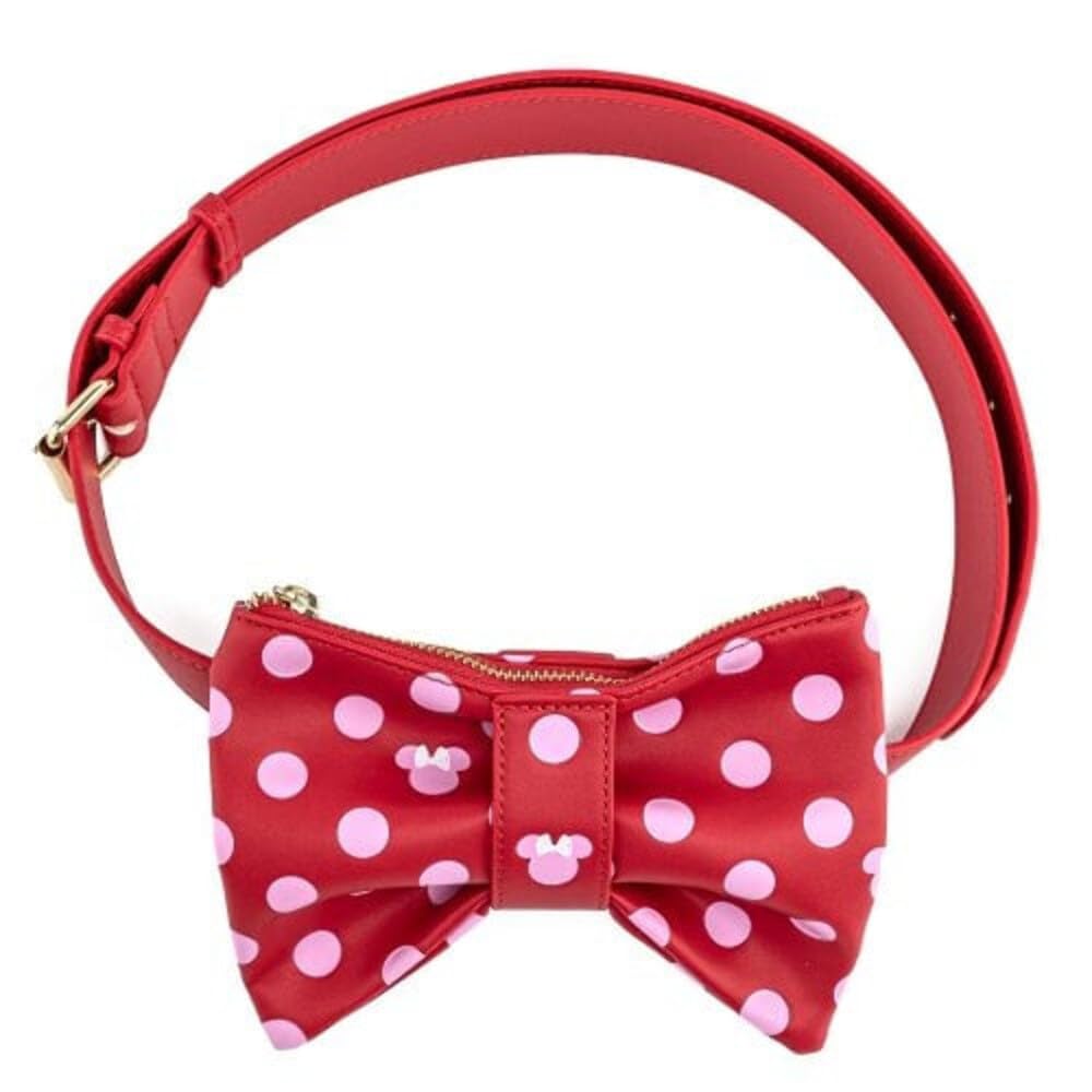Loungefly Disney Minnie Mouse Pink Bow Womens 2 in 1 Fanny Pack Double Strap Shoulder Bag Purse