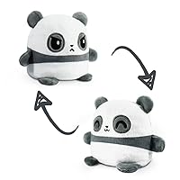 Plushmates - Magnetic Reversible Plushies that hold hands when happy - Panda - Huggable and Soft Sensory Fidget Toy Stuffed Animals That Show Your Mood - Gift for Kids and Adults!