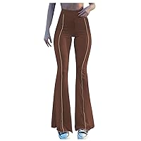 Wide Leg Pants for Women High Split Legs Stretch High Waist Loose Fit Palazzo Pants Business Casual Work Pants