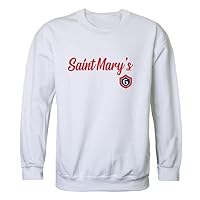 W Republic Saint Mary's College of California Gaels Script Fleece Crewneck Pullover Sweatshirt White X-Large