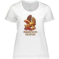 inktastic Mushroom Season Women's Plus Size T-Shirt