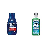 Selsun Blue Medicated Anti-dandruff Shampoo 11 fl. oz. Maximum Strength with ACT Anticavity Zero Alcohol Fluoride Mouthwash 18 fl. oz.
