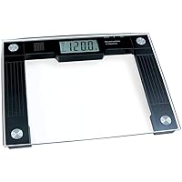 JB5824 Extra Wide Talking Scale-Visual & Voice Display Scale- 550 Pounds Max-Tamper Glass-Extra Wide Width-Large LCD Display-Tap On & Off Auto Function