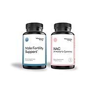 Wholesome Story His Basic Fertility Bundle: Fertility Supplements for Men | NAC Supplement N-Acetyl Cysteine 600 mg