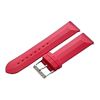 Clockwork Synergy - 2 Piece Divers Silicone Watch Band Straps - Red - 20mm for Men Women