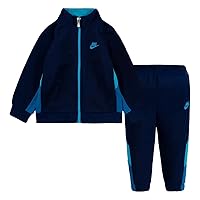 Nike Little Boys Full Zip Tricot Jacket and Pants 2 Piece Set (Blue(66H980-U9J)/B, 18 Months)