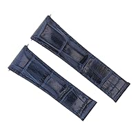 Ewatchparts 20mm Leather Band Strap Compatible with Rolex Daytona 116518 116519 116520 Blue Regular