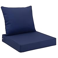 Favoyard Outdoor Seat Cushion Set 22 x 22 Inch Waterproof & Fade Resistant Patio Furniture Cushions with Removable Cover Deep Seat & Back Cushion with Handle and Adjustable Straps for Chair Sofa Couch