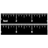 RoomMates RMK4022GC Growth Chart Chalk Ruler Peel and Stick Giant Wall Decal, Black, White