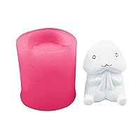 Funny Penis-Shaped Epoxy Resin Mold Non-Stick Scented Candle Silicone Mold DIY Plaster Crafts Table Ornament Tool