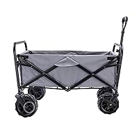 Trolleys, Folding G-Arden Trolley Cart Portable Shopping Cart Heavy Duty Wagon Children's Luggage Cart with 9.2In Wheel for Outdoor Camping, with Double Brake and Ball Bearing