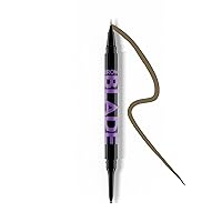 Brow Blade 2-in-1 Microblading Eyebrow Pen + Waterproof Pencil – Smudge-proof, Transfer-resistant – Fine Tip – Thin, Hair-Like Strokes – Natural, Fuller Brows (packaging may vary)