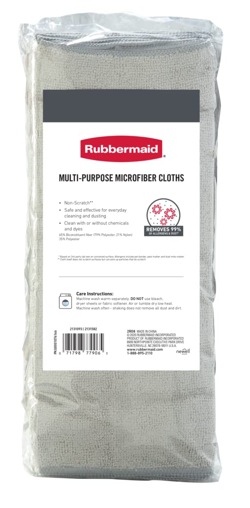 Rubbermaid Microfiber Cloth Towels, 24 Pack, 14