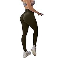 SNKSDGM Women's High Waisted Yoga Leggings with Pockets Tummy Control Booty Printed Comfort Athletic Running Yoga Pants Tight