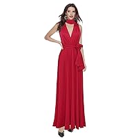 Convertible Infinity Dress - Multi-Way Wrap Long Maxi for Bridesmaids, Wedding, Prom - Plus Size Elasticity Evening Gown U002