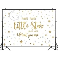 Glitter Stars Baby Shower Decoration Twinkle Twinkle Little Stars Background for Photo Studio Newborn Baby Shower Party Supplies 7x5 ft