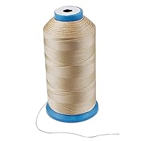 Bonded Nylon Sewing Thread for Outdoor, Leather Seats, Bags, Shoes, Canvas, Upholstery and Sewing Machine Hand Stitching (Beige) Thread