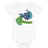 Celtic Peacock Design Baby Short Sleeve One Piece