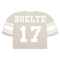 Personalized Football Jersey Stencil by StudioR12 - Select Size - USA Made - Craft DIY Sports Player Home Decor | Paint Custom Wood Sign for Porch or Yard | Reusable Template (24 x 16 inches)