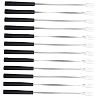 BESTOYARD 12pcs Chocolate Fondue Fork Little Fork Stainless Steel Handle