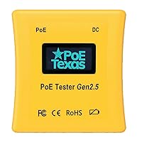 PoE Tester Gen2.5 by PoE Texas - Power Over Ethernet Tester to Determine Voltage, Current and Power Consumption on Network Cable - Identify PoE and Troubleshoot Connection Problems, No Battery Needed