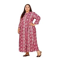 Gown Women's Plus Size Diffirent Color Printed Gown Dresses. Big 3XL to 6 XL.