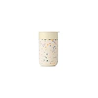W&P Porter Travel Protective Silicone Sleeve, 16 Ounce Terrazzo Cream, Reusable Cup for Coffee or Tea, Portable Ceramic Mug with BPA-Free Press-Fit Lid, Dishwasher Safe, On-The-Go