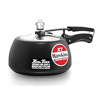 Hawkins CXT30 Contura Hard Anodized Induction Compatible Extra Thick Base Pressure Cooker, Black, 3L, 3 L