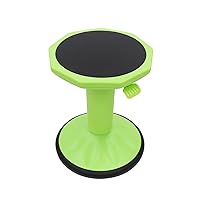 Pearington SitFree Height Adjustable Wobble Stool, Active Flexible Seating Chair for Kids and Adults - School and Office, Green