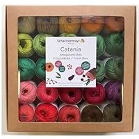 25 Skein (SMC) Catania Originals - Schachenmayr 100% Mercerized Cotton Yarn 17,63 Oz (20gx25 Skein) / 1375 Yrds (1250 m) Amigurumi Yarn Fine-Sport 2 (Box 3 - Fresh Box)