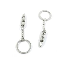 100 PCS Arts Crafts Fashion Jewelry Making Findings Key Ring Chains Tags Clasps Keyring Keychain B5SR2O Reborn Bullet