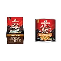 Stella & Chewy's Wild Red Raw Coated Kibble Dry Dog Food Grain Free Puppy Prairie Recipe, 3.5lb Bag + Wild Red Chicken & Beef Stew Wet Dog Food, 10oz Cans (Pack of 6)