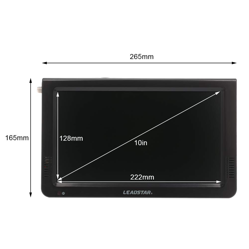 ERYUE Video Player, 10 Inch Portable Digital ATSC TFT HD Screen Freeview LED TV Video Player for Car Caravan Camping Outdoor or Kitchen Support USBCard