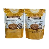 Grace’s Best Cookies - Sweet and Crunchy Small Snack Made With Natural, Quality Ingredients - Sunflower Seeds and Chocolate Chips – Pack of 2 (12oz)