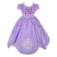 Dressy Daisy Girls' Princess Dress Up Costume Cosplay Pueple Halloween Xmas Fancy Party Dresses 62 Size 12M-10