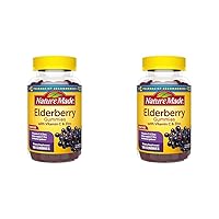 Elderberry with Vitamin C and Zinc, Dietary Supplement for Immune Support, 100 Gummies, 50 Day Supply (Pack of 2)