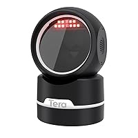 Tera Pro 2D QR Desktop Omnidirectional Barcode Scanner with Upgraded Infrared Sensor Light Soft Light Design, Hands-Free USB Wired Bar Code Reader Platform Scanner for POS Retail Store Model 9500