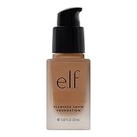 e.l.f., Flawless Finish Foundation, Lightweight, Oil-free formula, Full Coverage , Blends Naturally, Restores Uneven Skin Textures and Tones, Tan, Semi-Matte, SPF 15, All-Day Wear, 0.68 Fl Oz