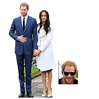 Commemorative Pack - Mini Prince Harry & Meghan Markle Royal Wedding 2018 Engagement Cardboard Cutout/Standup - Includes 8x10 Star Photo