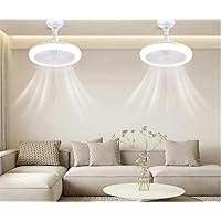3000K-6000K Dimmable E26 E27 Modern Quiet Comfortable Ceiling Fan with Light and Remote Control Household Kitchen Bedroom Living Room Ceiling Fan Lights 9.8 inches