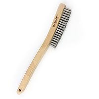 Wire Brush,Stainless Steel Wire Scratch Brush for Cleaning Rust with 14