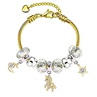 Fit Pandora Unicorn Bracelet Teen Girls Gift Ideas Adjustable 6.7-8.3 Inch