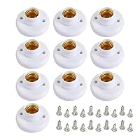 10PCS Bulb Socket, E27 Holder LED Screw Lamp Holder Base with Screws for Wall Ceilings for LED Bulbs and Incandescent Bulbs and CFL Bulbs