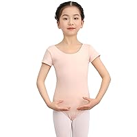 HIPPOSEUS Girls Toddler Short/Long Sleeve Team Basic Dance Leotards for Ballet Dancewear with Snaps
