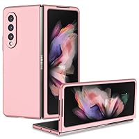Drop Protection Folding PC Case for Samsung Galaxy Z Fold 4 3 5G Fold4 Fold3 Fold2 Fold 2 Phone Cases Cover,Pink,for Samsung Z Fold 3