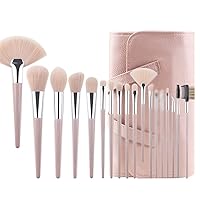 GMOIUJ Makeup Brushes Set Professional 18pcs Make Up Brush With Pointed Handle Face Eye And Lip Cosmetic Tool